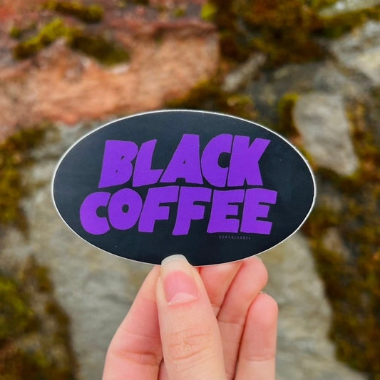 black coffee sticker